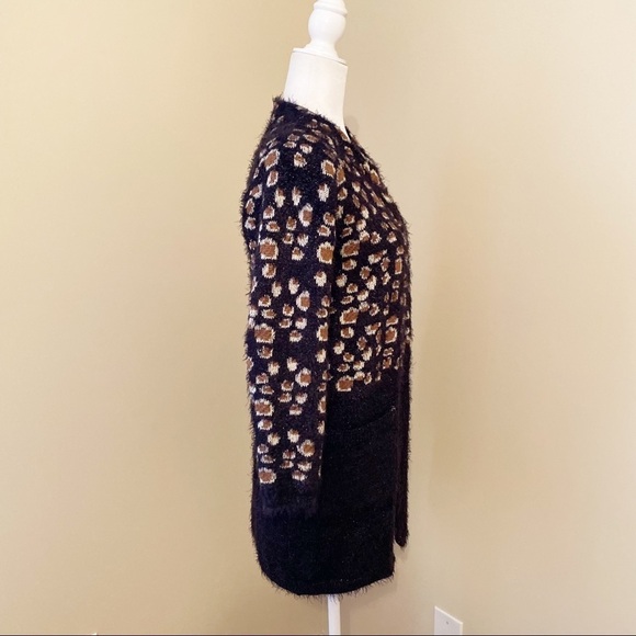 Anthropologie La Fee Verte Leopard Eyelash Cardigan - XS - Picture 3 of 14
